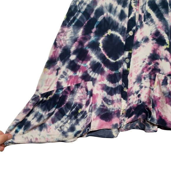 Eight Sixty Tie Dye Peplum Cami Tank Top Sz Small - Picture 11 of 12